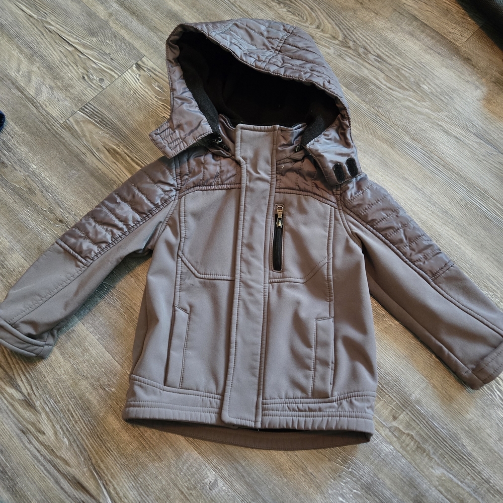Urban Republic Kids Hooded Puffer Jacket - Taupe